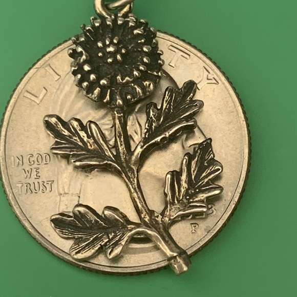 Dandelion Flower Sterling Silver Jewelry Charm #garden - Picture 3 of 3
